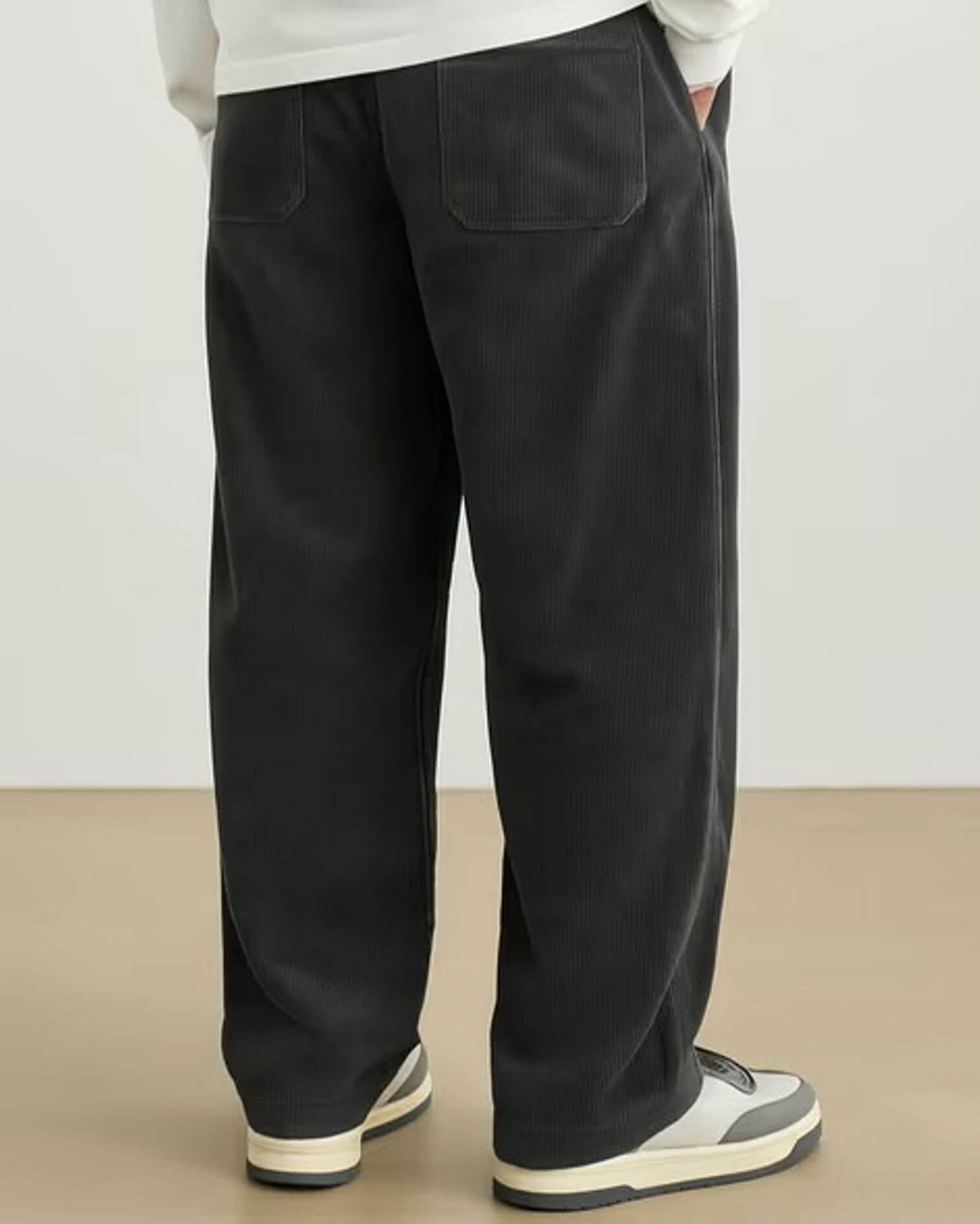 Men’s Corduroy Wide Leg Pants | Soft Relaxed Fit Winter Trousers