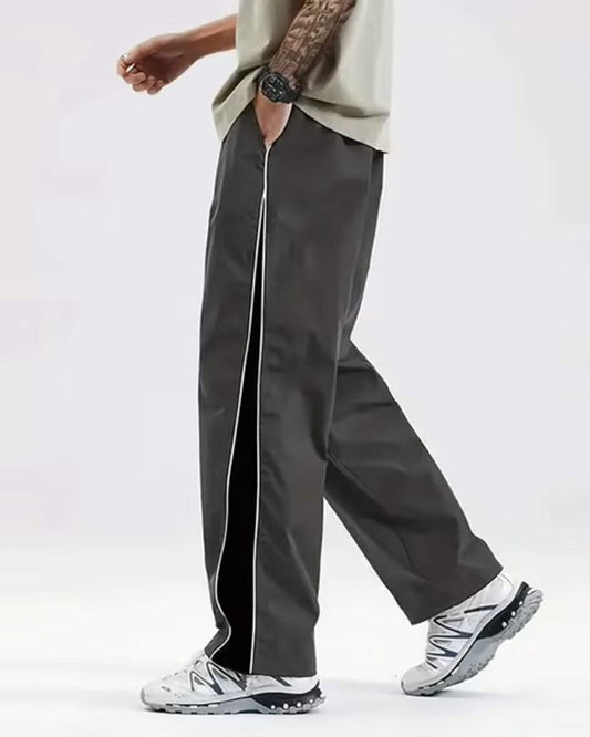 Men’s Relaxed Fit Track Pants | Side Striped Casual Jogger Pants