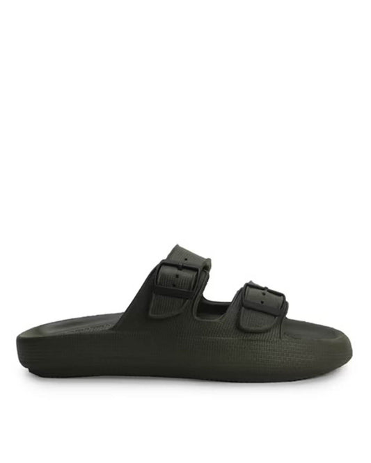 Men’s Black Double Strap EVA Slides | Lightweight Comfortable Slip-On Sandals