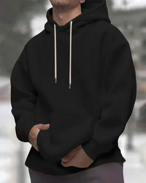 Men Black “Made of Money” Graphic Print Oversized Hoodie | Streetwear Fashion