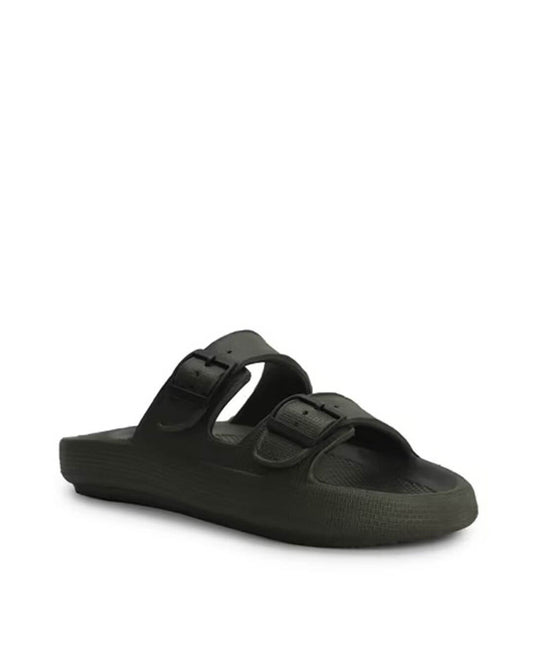 Men’s Black Double Strap EVA Slides | Lightweight Comfortable Slip-On Sandals